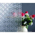 6mm white diamond pattern glass